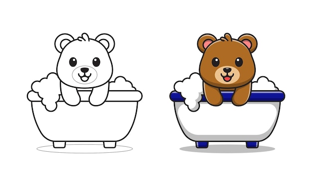 Desenhos para colorir de desenho de um urso fofo para colorir online  