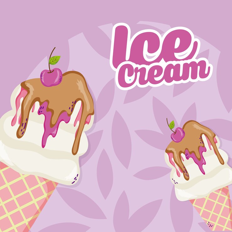 Vetor desenhos animados deliciosos do gelado