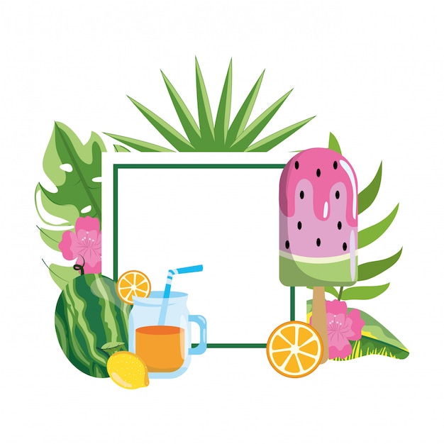 Desenhos animados deliciosos do picolé