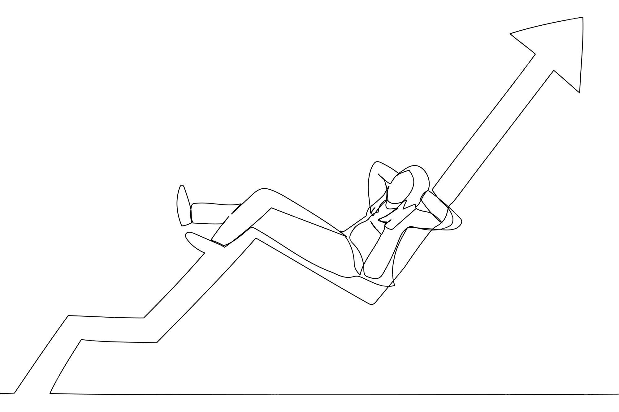 desenhos animados de investidor empresária relaxar e dormir no