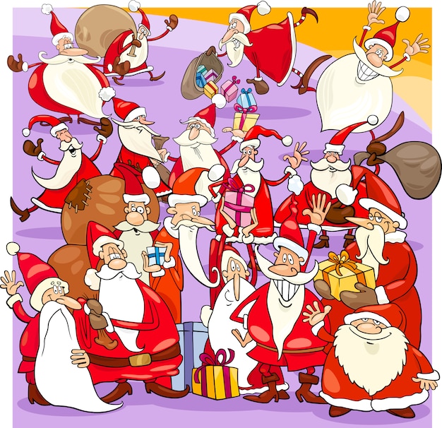 Desenhos animados do Natal santa