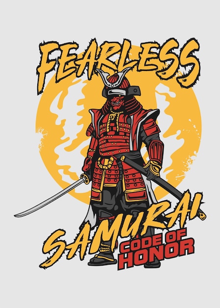 Desenhos animados do samurai sem medo