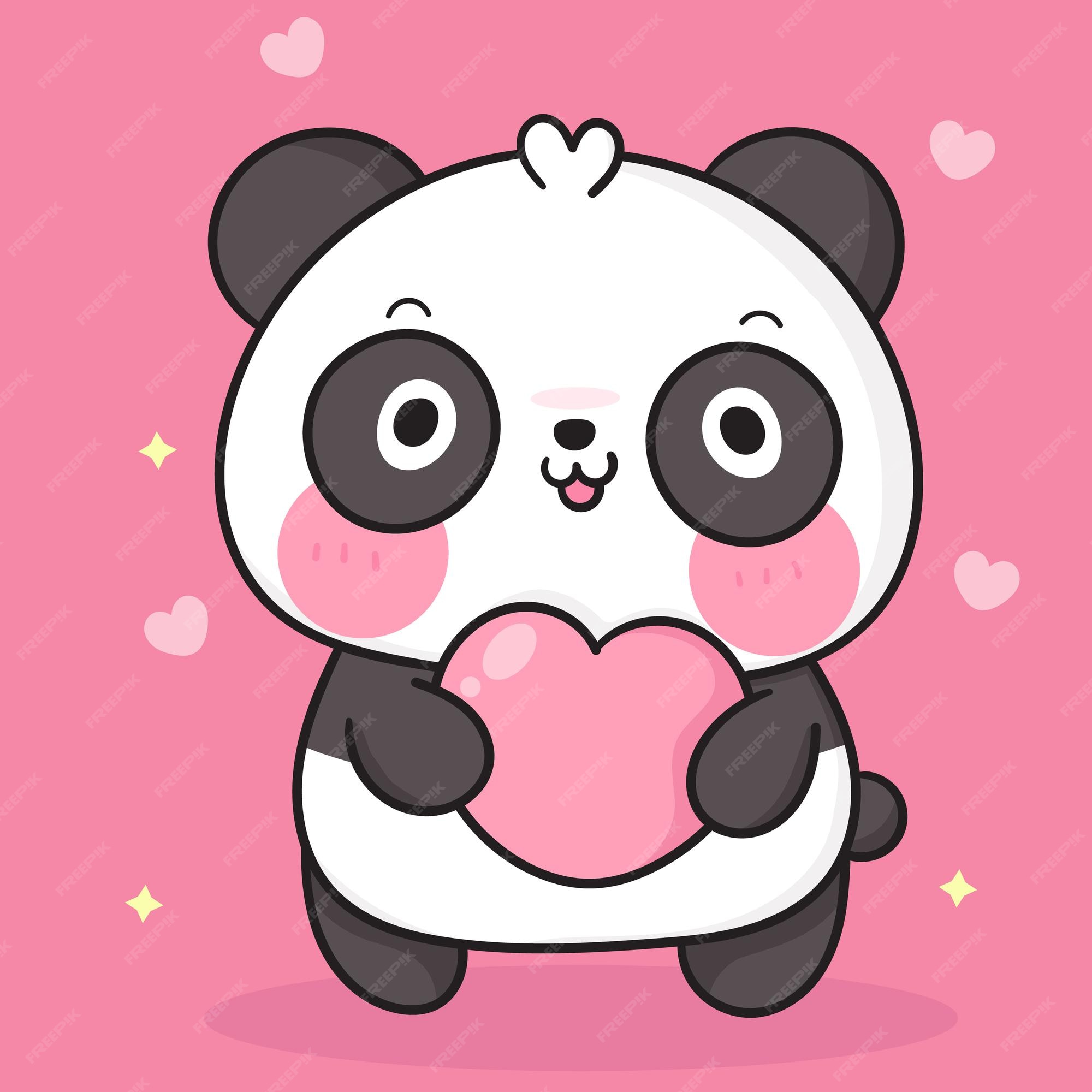 Como desenhar um panda kawaii 