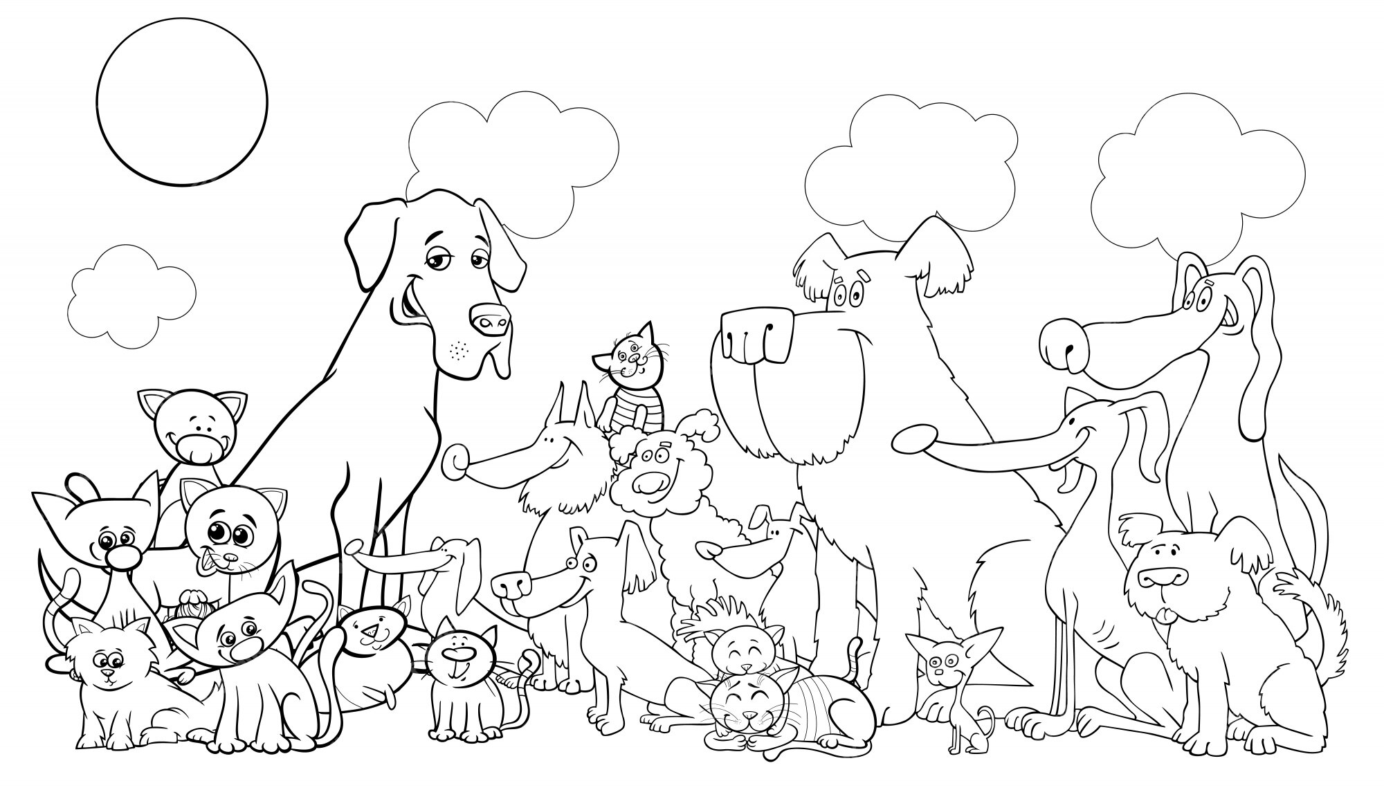 Ilustração Dos Desenhos Animados Do Cão Engraçado Para O Livro Para Colorir  Ilustração do Vetor - Ilustração de vermelho, positividade: 61544134