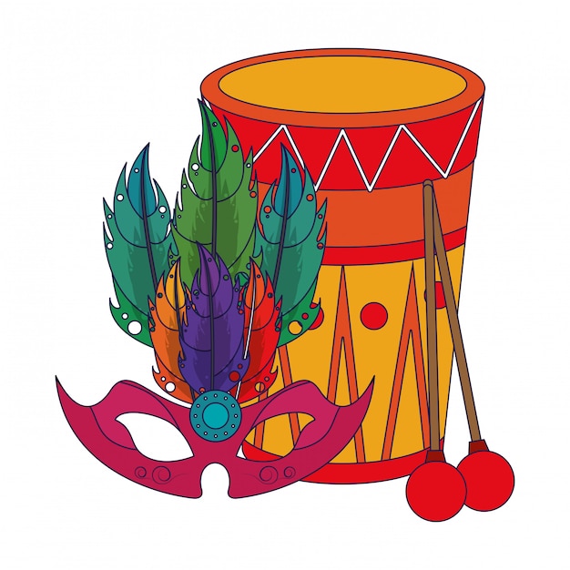 Desenhos animados festivos do carnaval do carnaval da celebração do partido