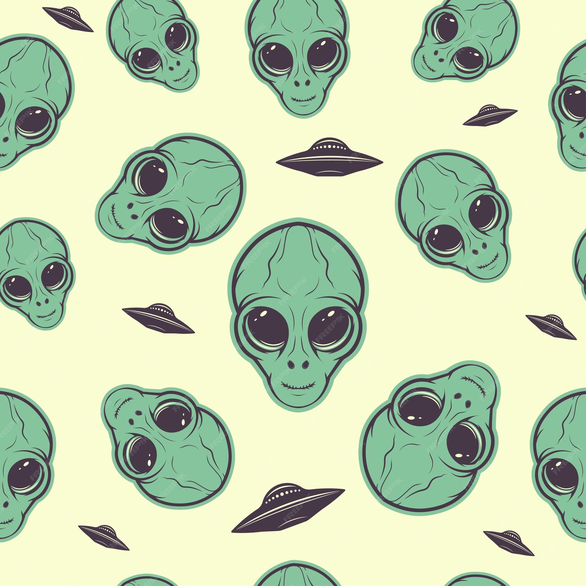 Papel de parede alienígena de desenho animado