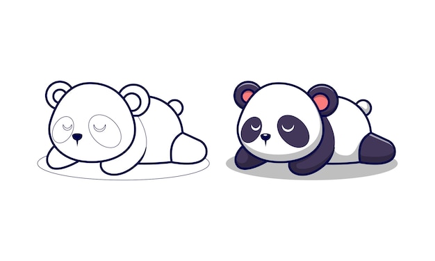 Panda dormindo Small para colorir by PoccnnIndustriesPT on DeviantArt