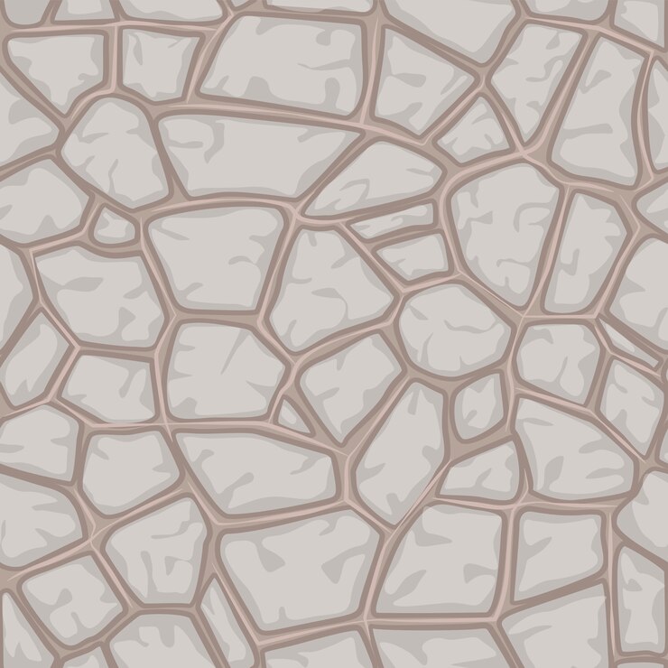 Vetor desenhos animados pedra cinza de fundo sem emenda, padrão de textura