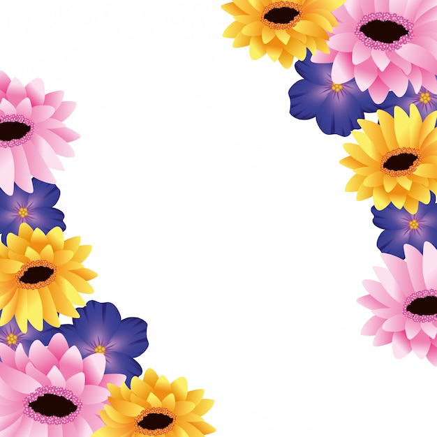 desenhos animados tropicais florais
