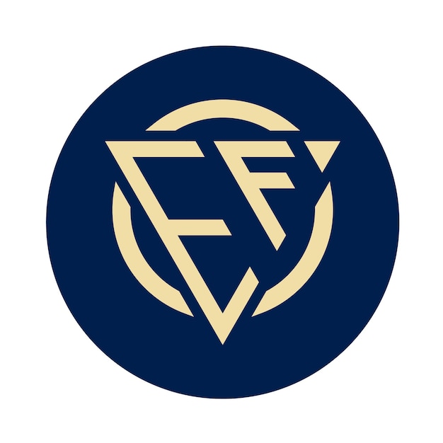 Vetor desenhos criativos simples de monograma inicial do logotipo ef