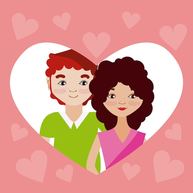 Desenhos de amor e pessoas