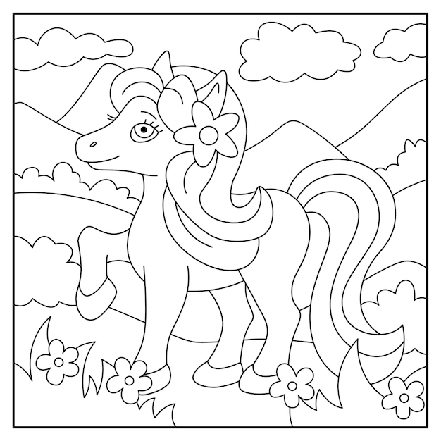 Desenho De Cavalo Dos Desenhos Animados Está Pé No Esboço Contorno Fundo  Branco Vetor PNG , Desenho De Cavalo, Desenho De Carro, Desenho De Desenho  Animado Imagem PNG e Vetor Para Download