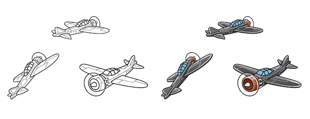 Desenhos de aviões para colorir para crianças