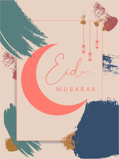 Vetor desenhos de cartões, pôsteres e saudações de eid mubarak