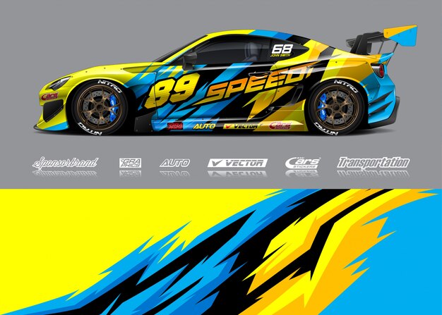 Desenhos de decalque de carro de corrida