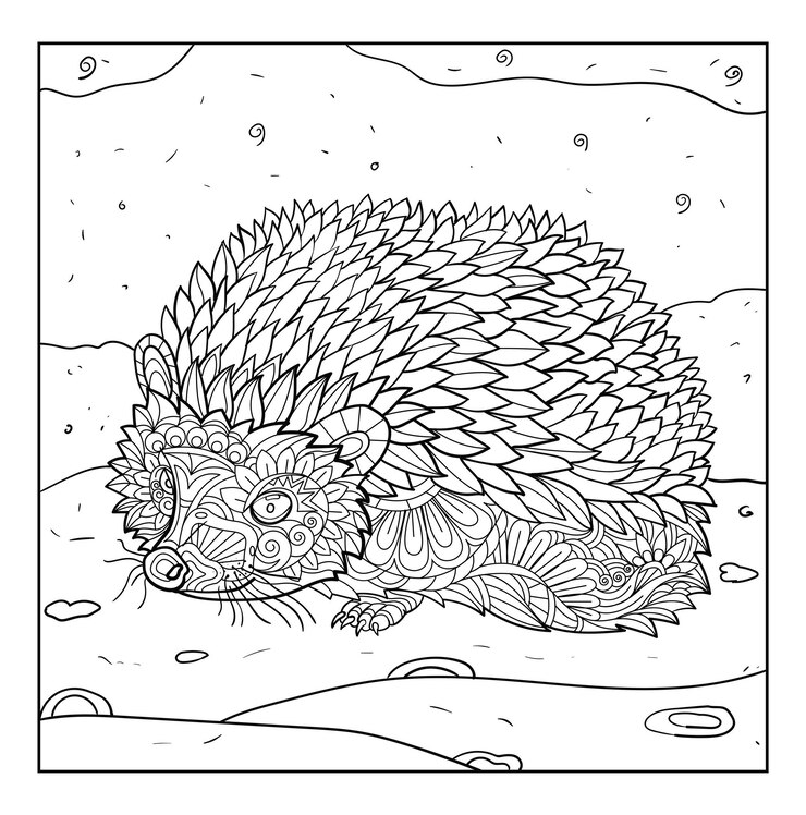 Vetor desenhos de desenhos de animais para colorir para adultos