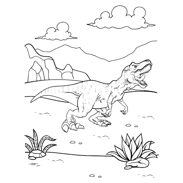 Desenhos de Dinossauros para Colorir e Imprimir - Colorir Tudo