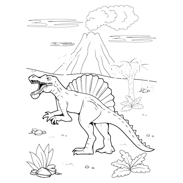 Desenhos de dinossauros para colorir para crianças para imprimir