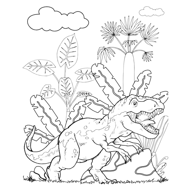 Desenhos de dinossauros para colorir para crianças para imprimir