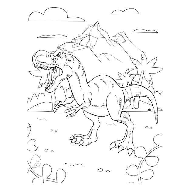 Desenhos de dinossauros para colorir para crianças para imprimir