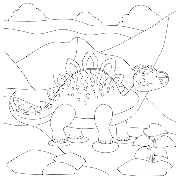 Desenhos de Dinossauros para Imprimir e Colorir