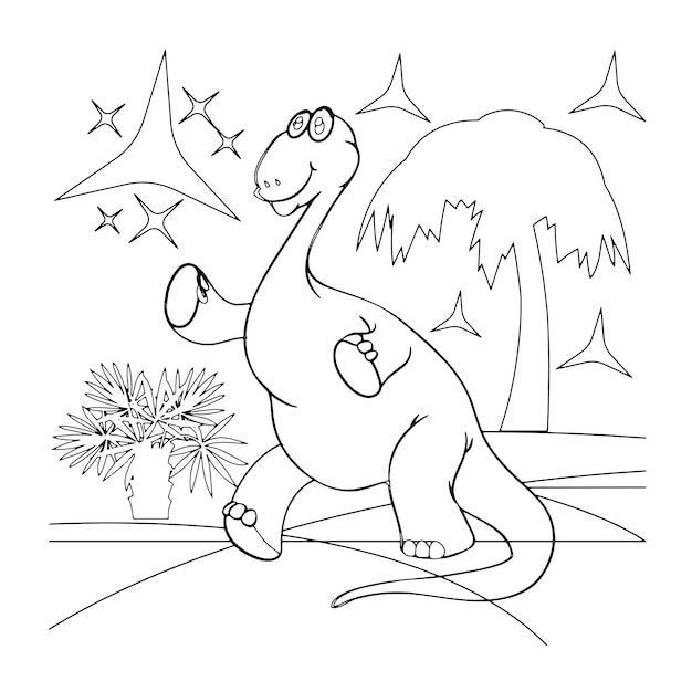 Dinossauro simples para colorir - Imprimir Desenhos