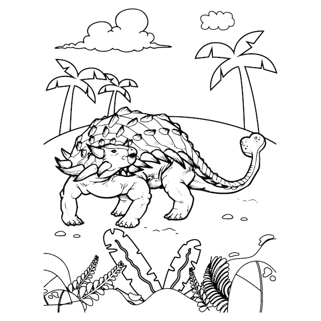 Desenhos de Dinossauro para Colorir, Pintar e Imprimir