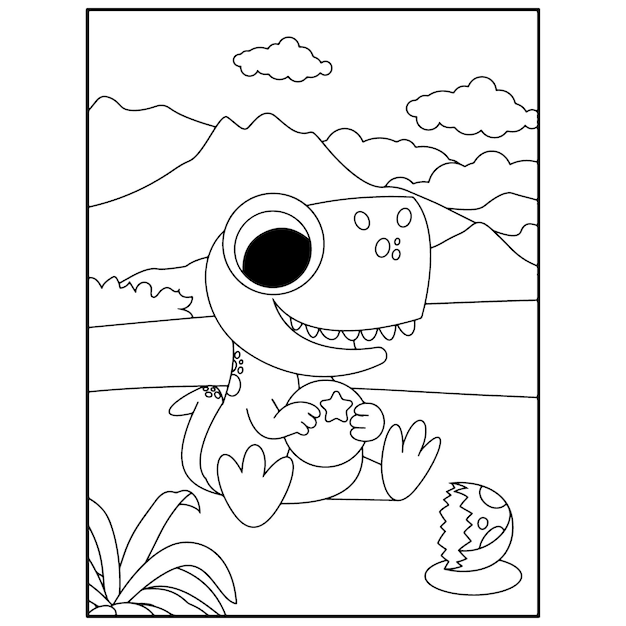 Desenhos para colorir de Dinossauros para a criançada pintar