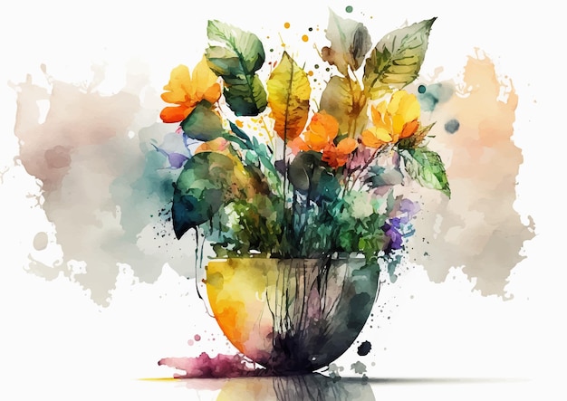 Desenhos de flores em aquarela de visões vibrantes para inspirar