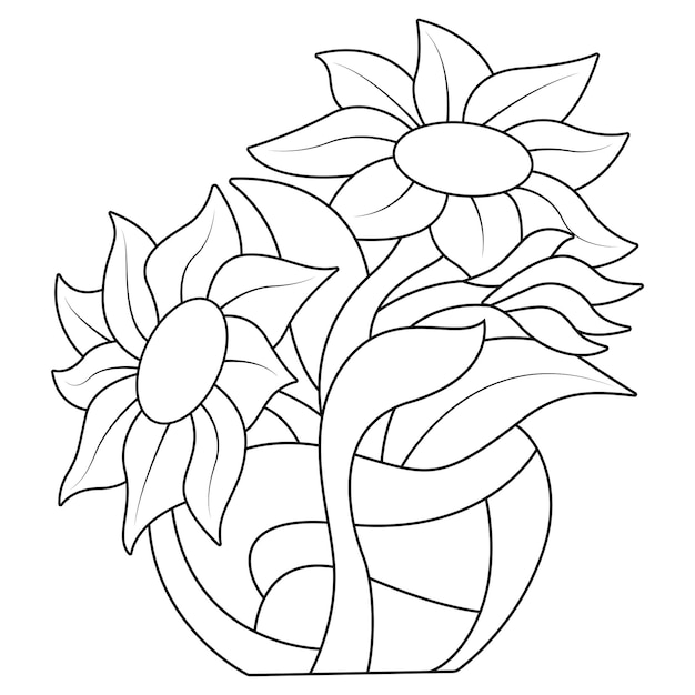 Desenho de Flor simples para Colorir - Colorir.com