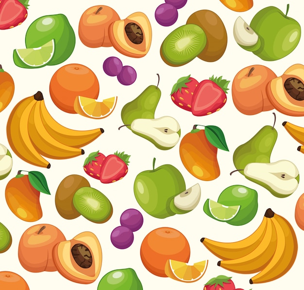 Desenhos de fundo de padrão de frutas