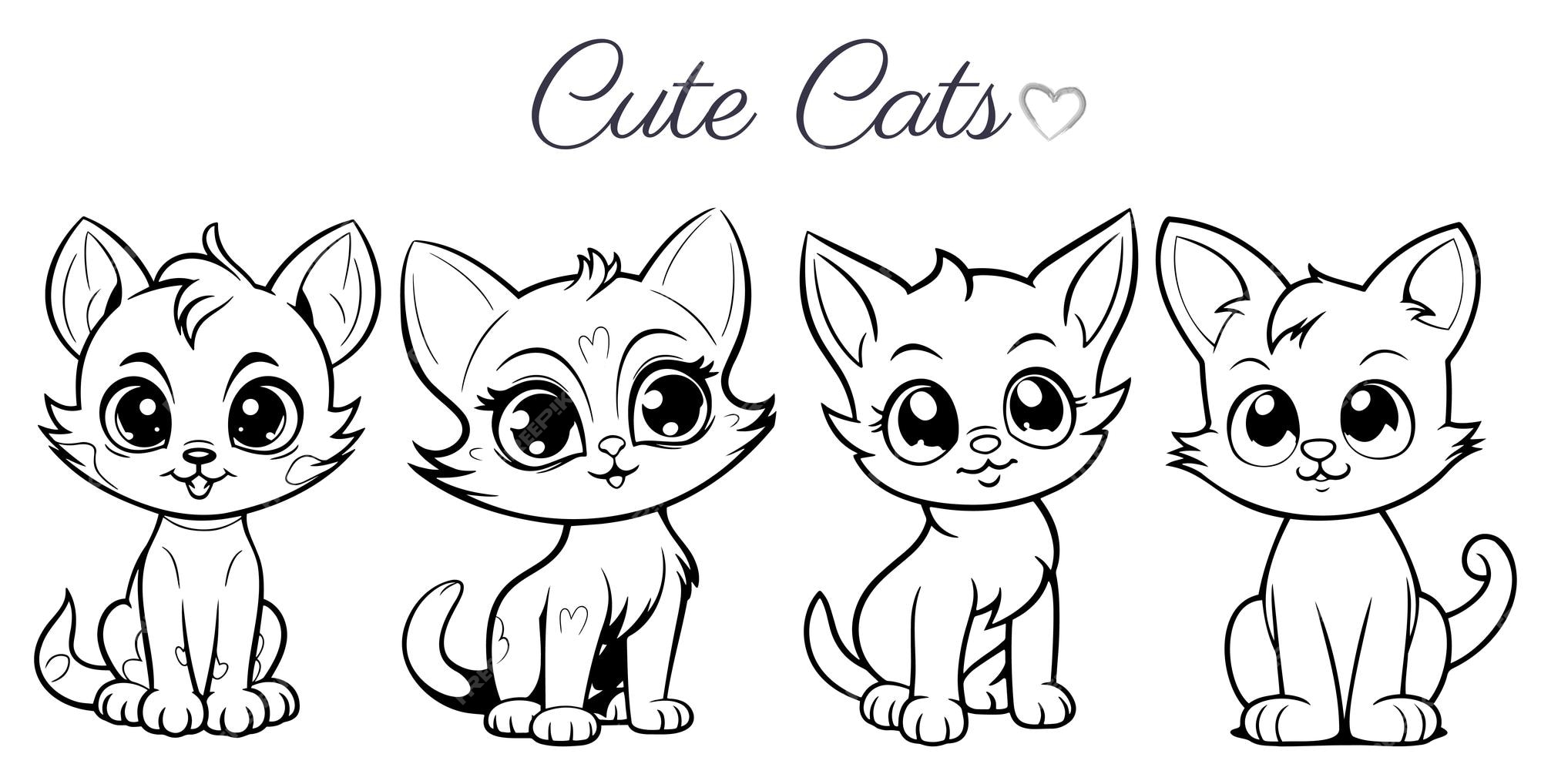 Desenho De Gatos Kawaii Fofos Estão Sorrindo Para O Esboço Livros Vetor PNG  , Desenho De Gato, Desenho De Livro, Desenho Kawaii Imagem PNG e Vetor Para  Download Gratuito