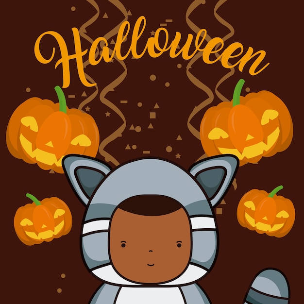 Desenhos de halloween e crianças