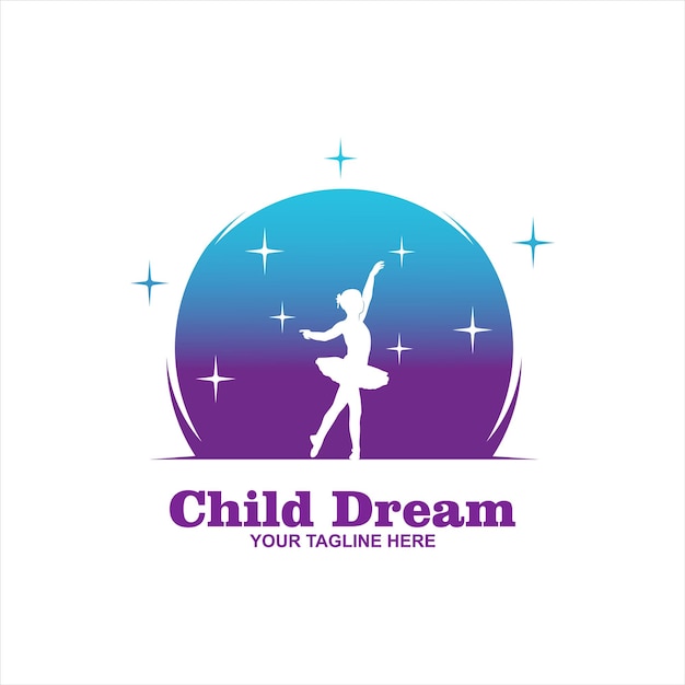 Desenhos de logotipo cloud dreams, logotipo kids dream, modelo de logotipo child dream