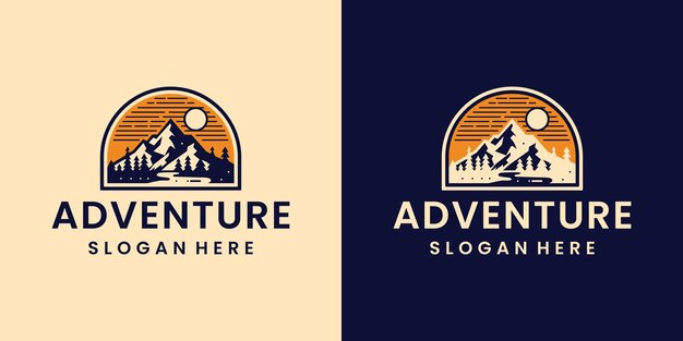Desenhos de logotipo de aventura ao ar livre inspirações