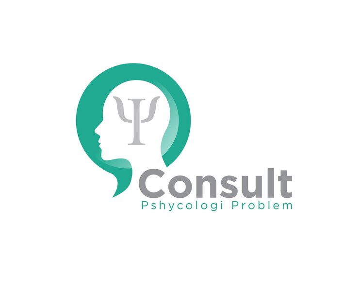 Vetor desenhos de logotipo de psicologia para consulta médica