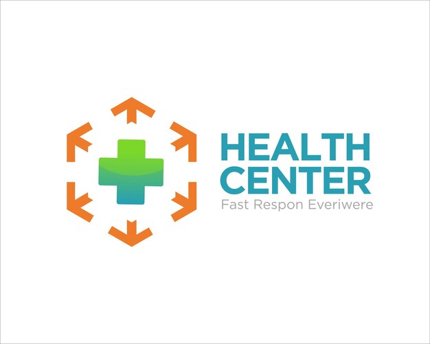 Vetor desenhos de logotipos de centros de saúde para clínicas e instituições de caridade
