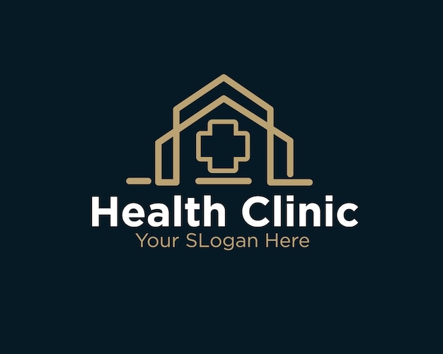 Vetor desenhos de logotipos de clínicas de saúde para serviços médicos e lojas