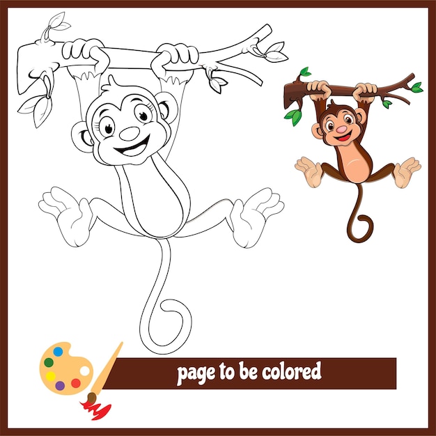 Desenho de Macaco para colorir  Desenhos para colorir e imprimir