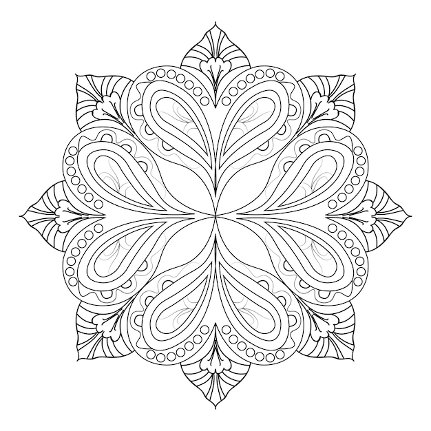 Desenhos de mandala floral ornamental decorativo para colorir para adultos desenhos de mandala de desenho manual