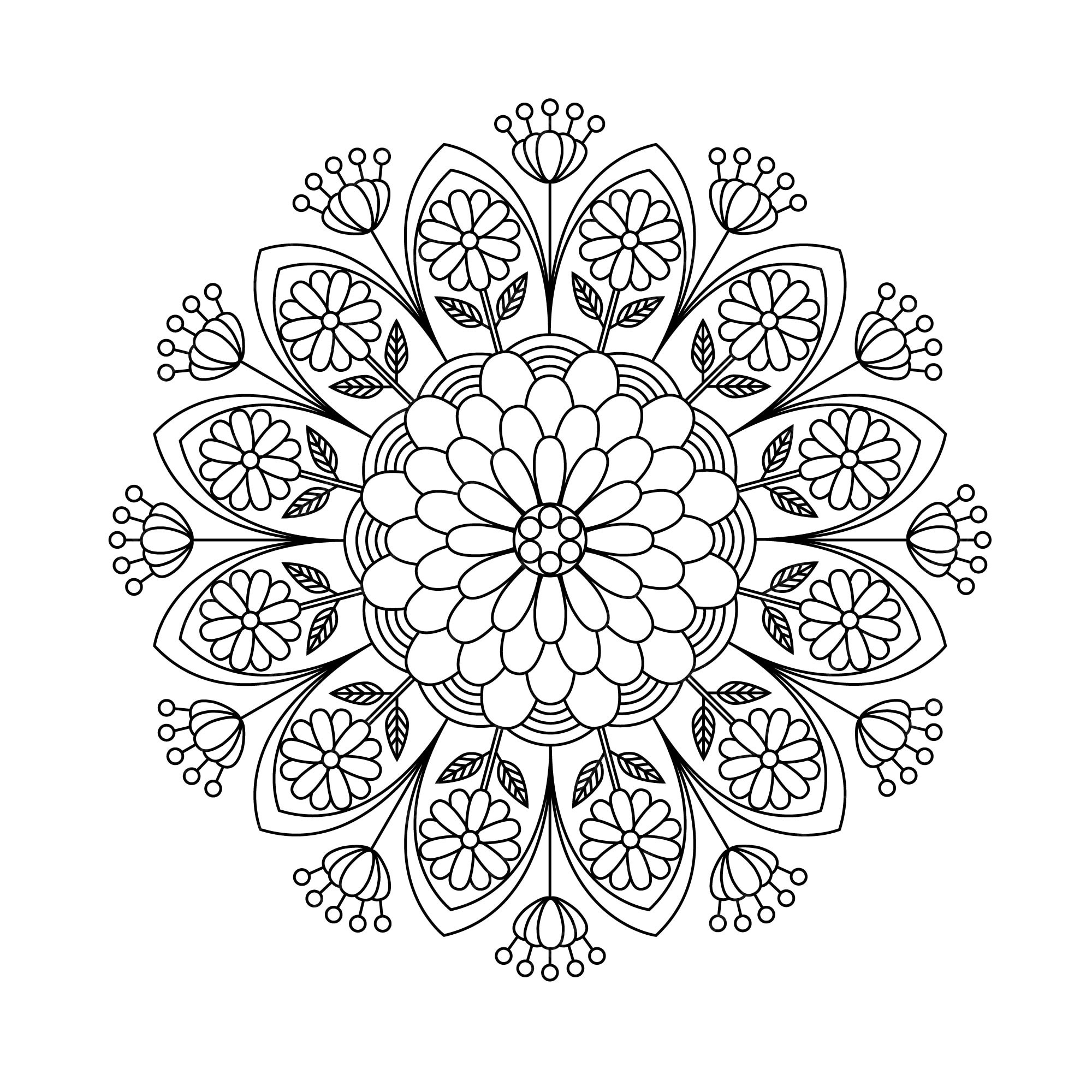 Desenhos para colorir de Mandalas para imprimir e colorir - Mandalas -  Coloring Pages for Adults