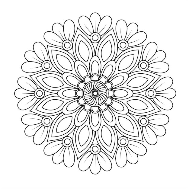 Desenhos de mandala para colorir, imprimir os redemoinhos.