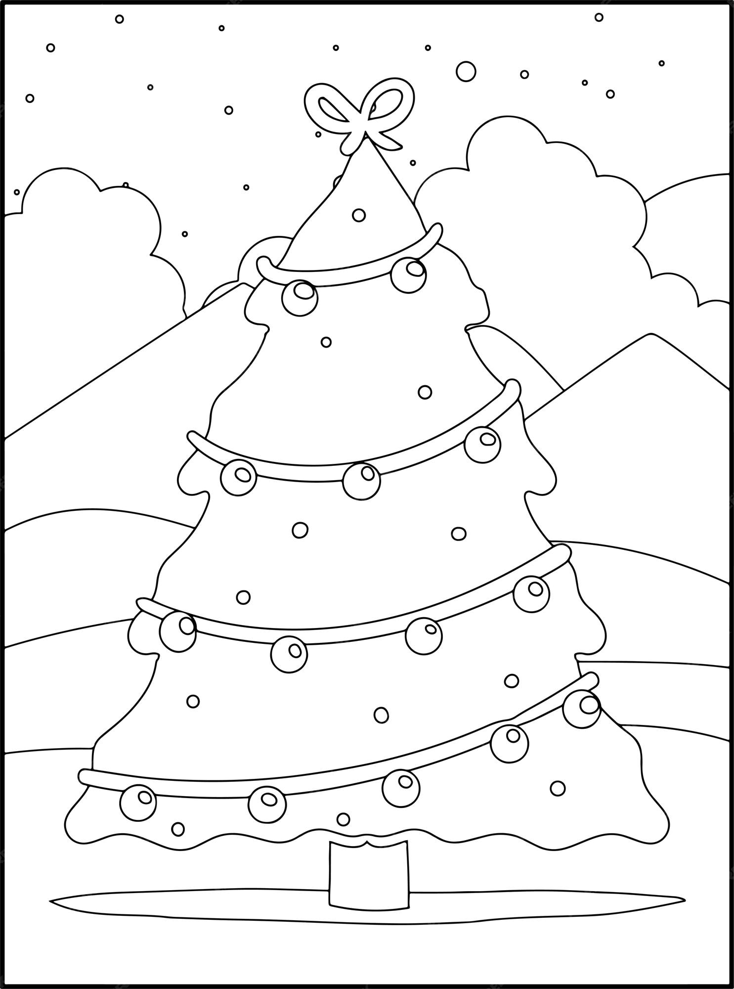 Menina natal kawaii para colorir - Imprimir Desenhos