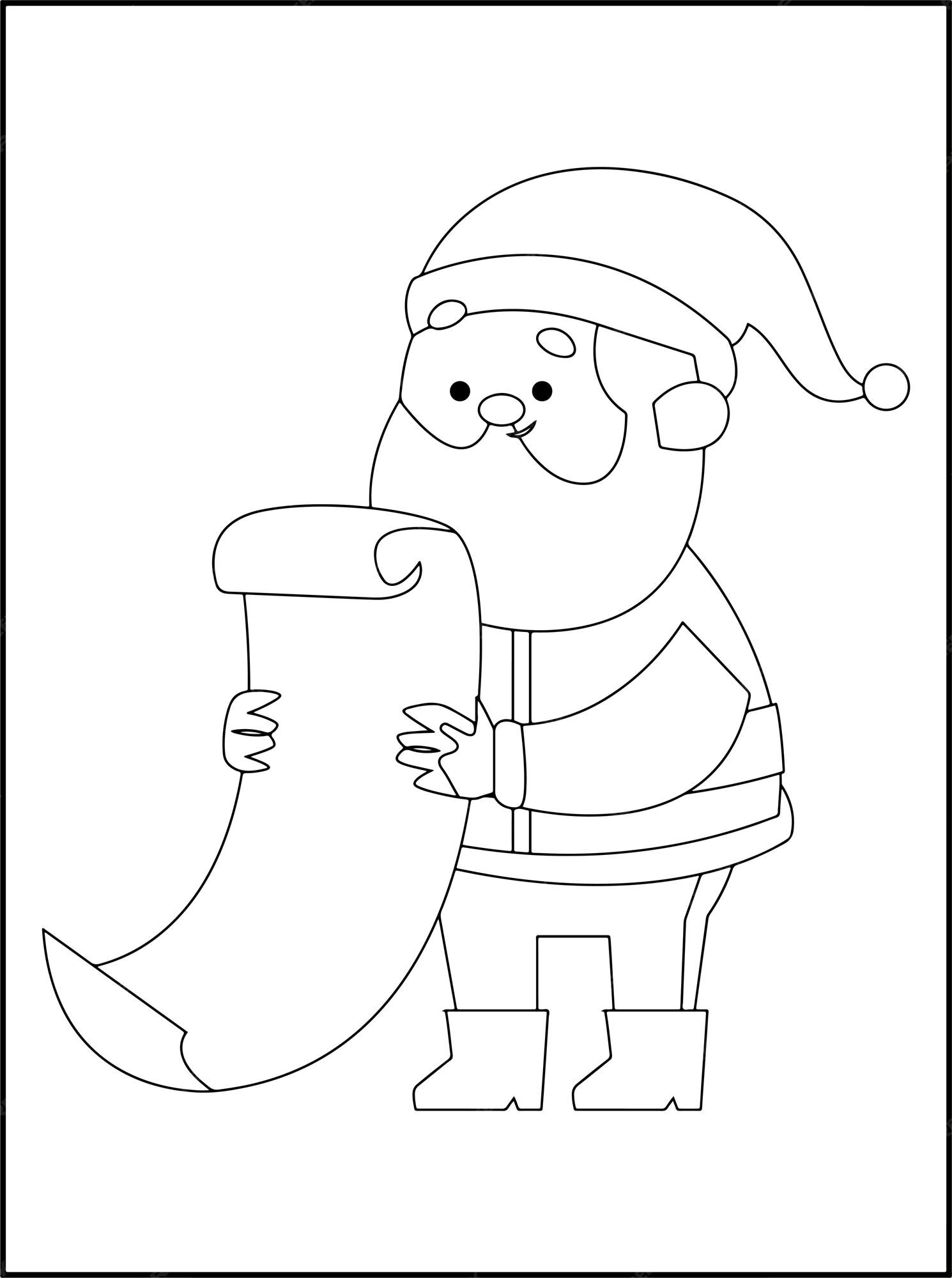 desenhos para colorir de natal para crianças 13982745 Vetor no Vecteezy