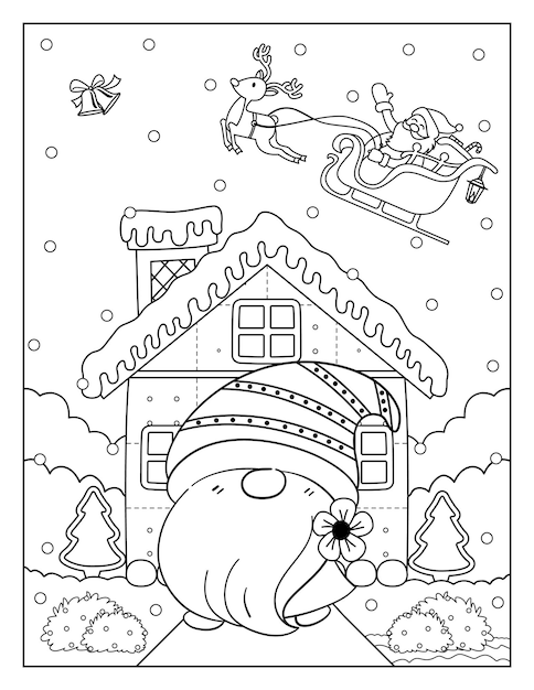 desenhos para colorir de natal para crianças 13267002 Vetor no