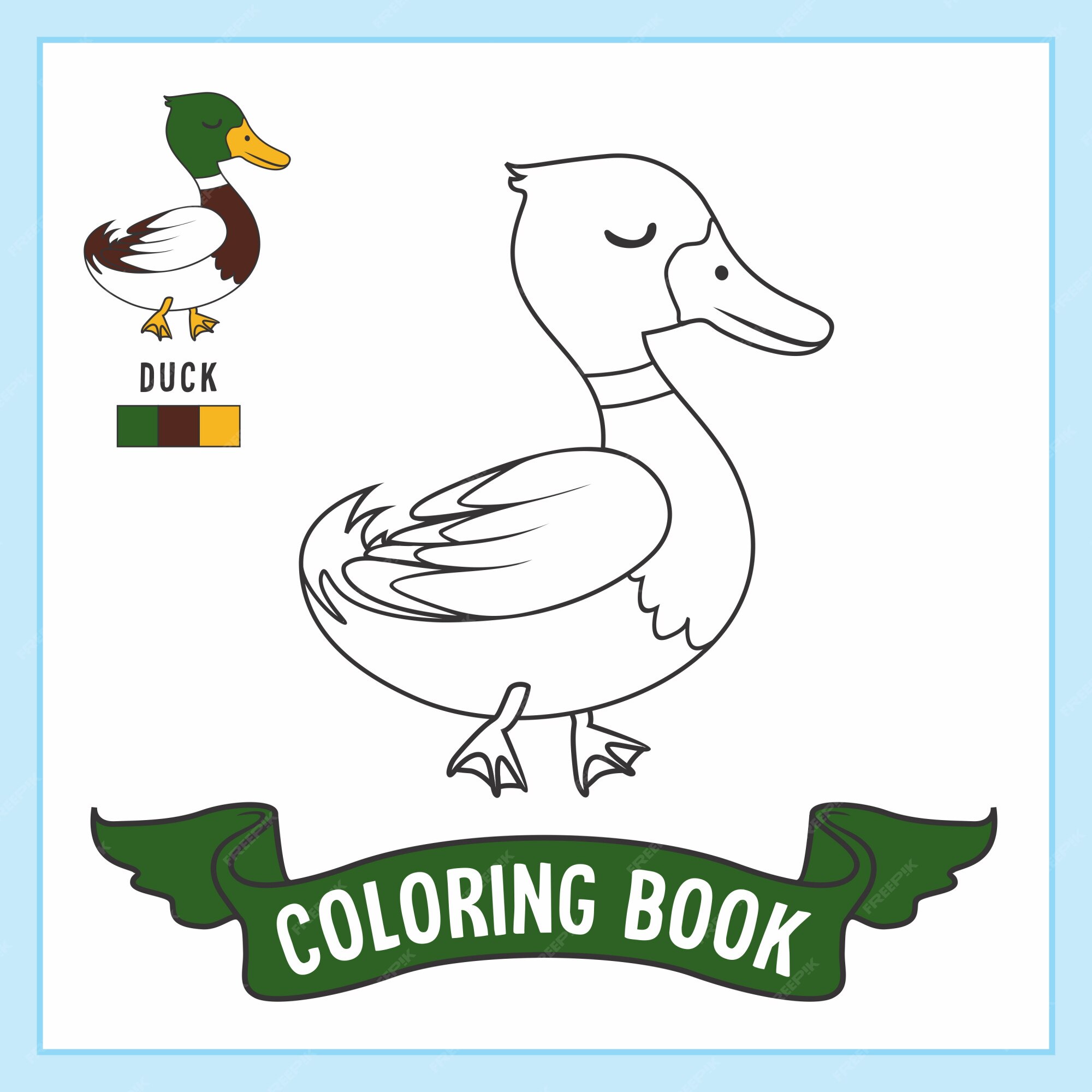 Desenhos para colorir de desenho de um pato para colorir online  