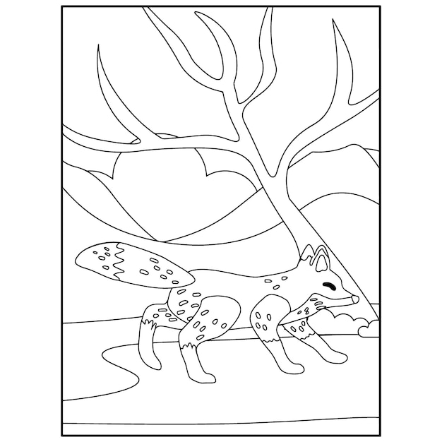 Desenhos de raposas fofas para colorir para crianças