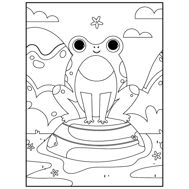 Desenhos de sapos para colorir para crianças