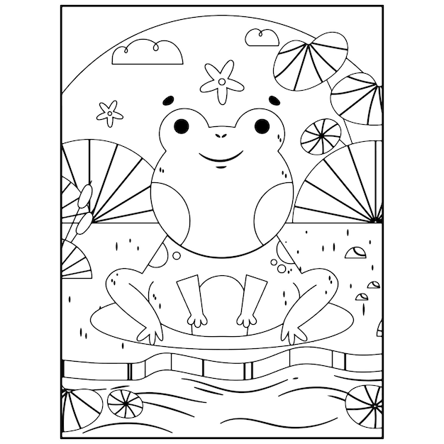 Desenhos de sapos para colorir para crianças