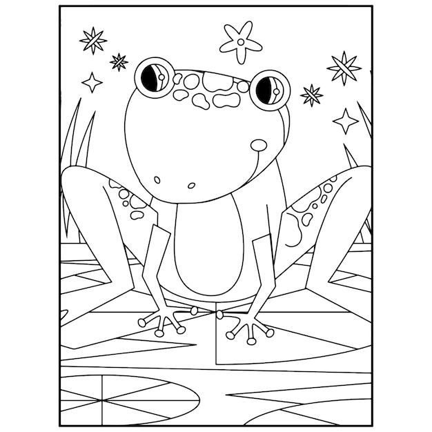Desenhos de sapos para colorir para crianças